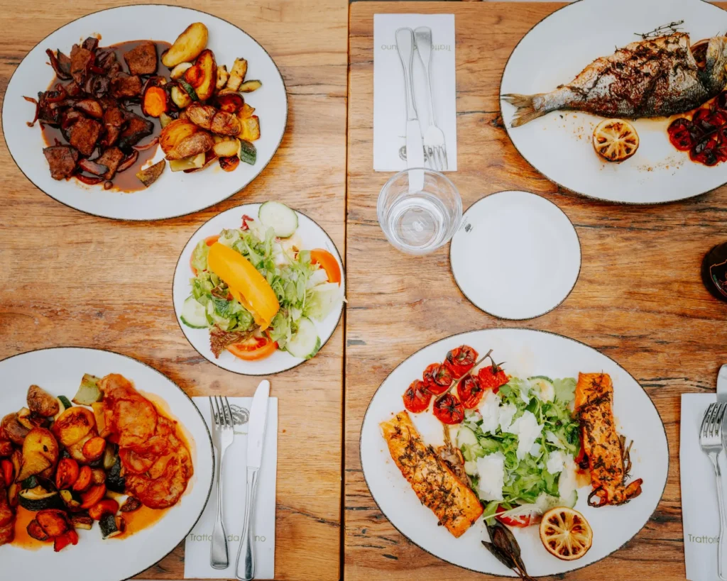 Trattoria da Bruno Krefeld – tisch von oben